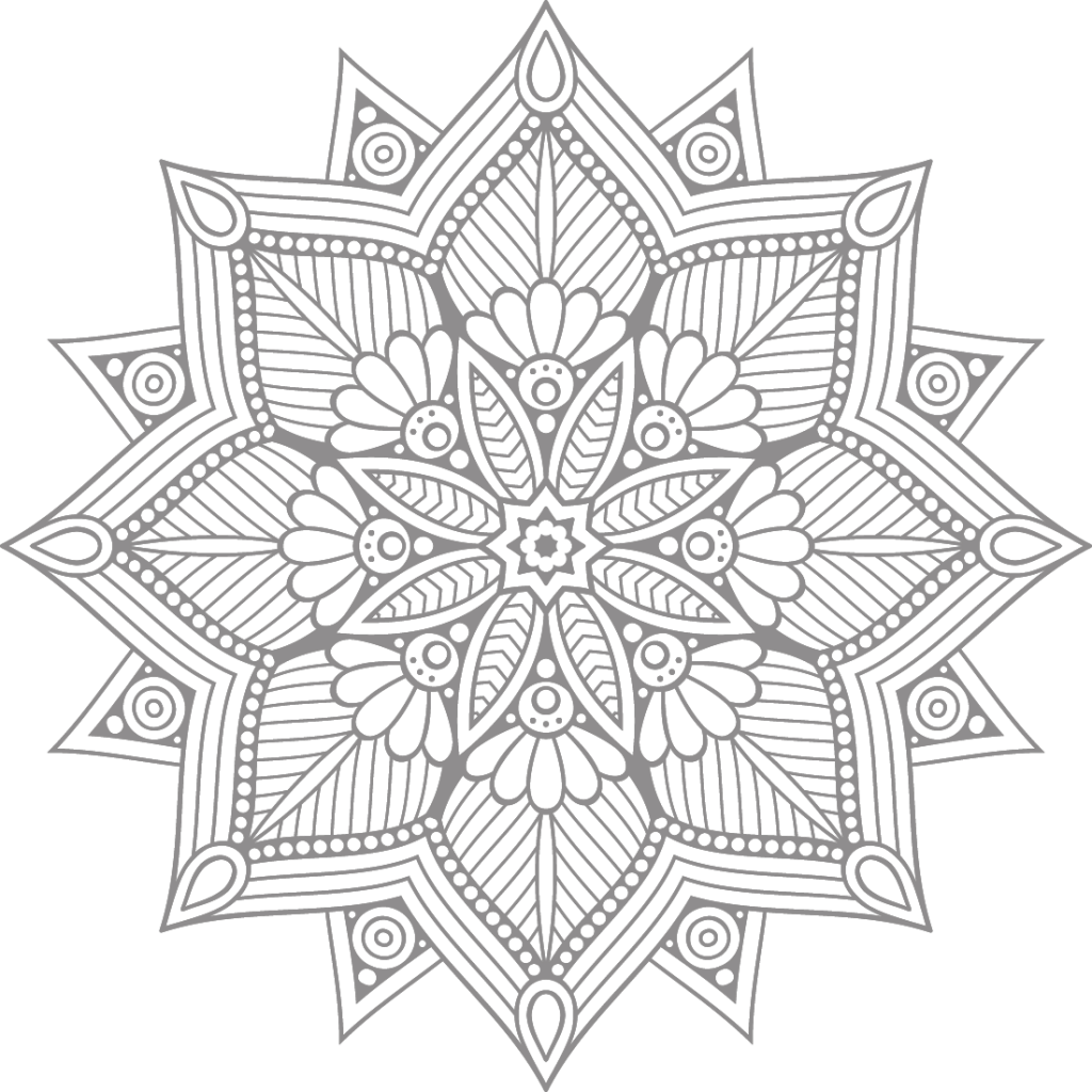 Mandala in hellgrau
